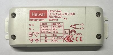 Helvar LED Driver LL1x12-E-CC350 12W 8,4-36V 350mA