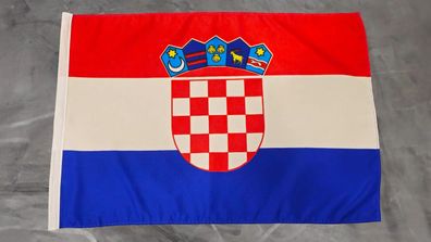Fahne Flagge Kroatien - Stockfahne - 30 x 45 cm