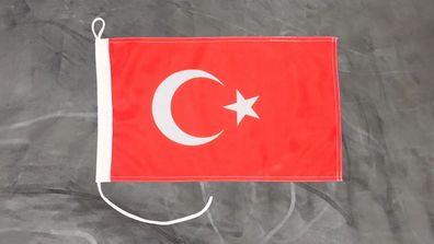 Fahne Flagge Türkei - Bootsfahne - Türk Bayrak - 30 x 45 cm