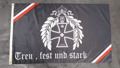 Fahne Flagge Deutsches Reich - Treu Fest und Stark - 90 x 150 cm