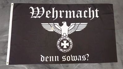 Fahne Flagge Deutsches Reich - Wehrmacht denn sowas - 90 x 150 cm