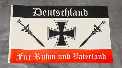Fahne Flagge Deutsches Reich - Für Ruhm und Vaterland - 90 x 150 cm