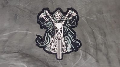 Aufnäher Aufbügler Patch Motorrad Ghost Rider Geist - 8 x 9,5 cm