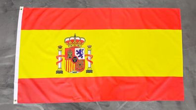Fahne Flagge Spanien mit Wappen - 90 x 150 cm