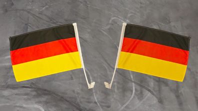 2 x Deutschland Autofahne - 30 x 45 cm