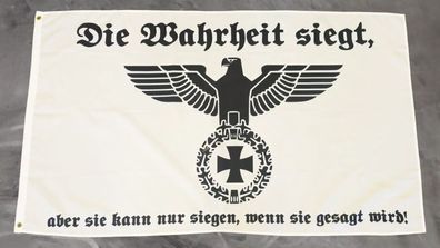 Fahne Flagge Deutsches Reich - Reichsadler - Die Wahrheit siegt - 90 x 150 cm