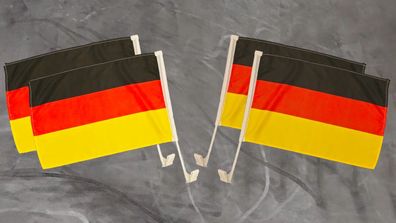 Fahne Flagge 4 x Deutschland Autofahne - 30 x 45 cm