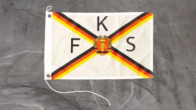 Fahne Flagge Fischkombinat Sassnitz - 1952 bis 1990 VEB FKS - 30 x 45 cm