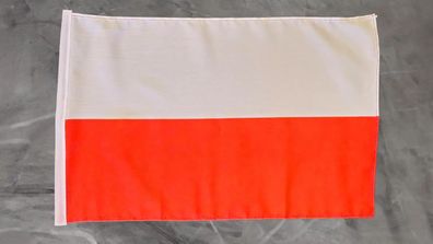 Fahne Flagge Polen ohne Wappen Stockfahne - 30 x 45 cm