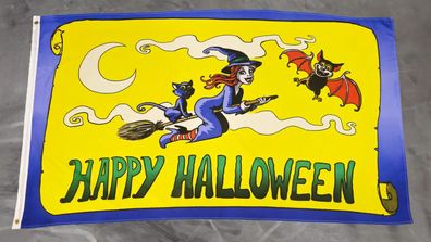 Fahne Flagge Halloween Hexe - 90 x 150 cm