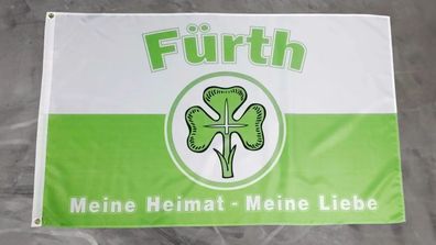 Fahne Flagge Fürth - Meine Heimat meine Liebe - 90 x 150 cm