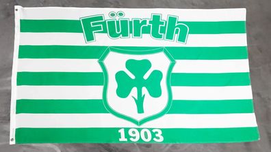 Fahne Flagge Fürth - mit Streifen - 90 x 150 cm