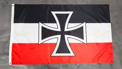 Fahne Flagge Deutsches Reich - Gösch 1871 bis 1919 - 90 x 150 cm