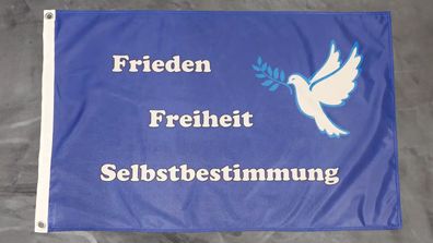 Premium Fahne Flagge Frieden Freiheit Selbstbestimmung weiße Taube - 60 x 90 cm
