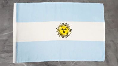 Fahne Flagge Argentinien - Stockfahne - 30 x 45 cm