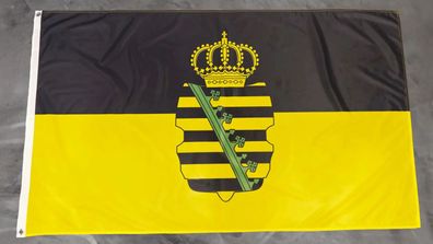 Premium Fahne Flagge Königreich Sachsen 1806 bis 1815 - 90 x 150 cm