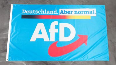 Premium Fahne Flagge AfD - Blau - Deutschland aber normal - 90 x 150 cm