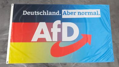 Premium Fahne Flagge AfD - Deutschland aber normal - 90 x 150 cm