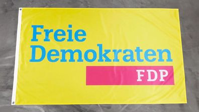 Premium Fahne Flagge FDP - Freie Demokratische Partei - 90 x 150 cm