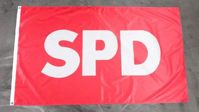 Premium Fahne Flagge SPD - Sozialdemokratische Partei Deutschlands - 90 x 150 cm