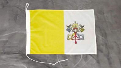 Fahne Flagge Vatikan Vatican Vatikanstadt Papst Bootsfahne - 30 x 45 cm
