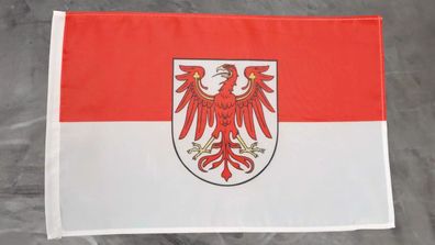 Fahne Flagge Brandenburg Landesdienst - Stockfahne - 30 x 45 cm
