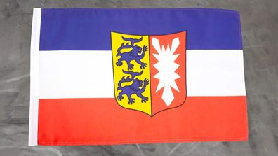 Fahne Flagge Schleswig Holstein - Stockfahne - 30 x 45 cm