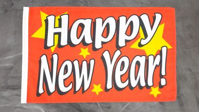 Fahne Flagge Happy new Year - Stockfahne - 30 x 45 cm