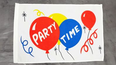 Fahne Flagge Party Time - Stockfahne - 30 x 40 cm