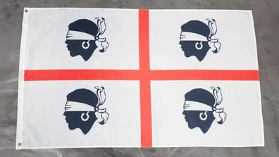Fahne Flagge Sardinien - Vier Mohren - 90 x 150 cm