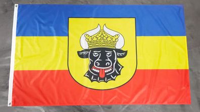 Premium Fahne Flagge Mecklenburg Ochsenkopf Alt - 90 x 150 cm