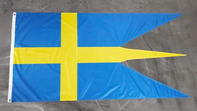 Premium Fahne Schweden - Kriegsfahne Marine Schwalbenschwanz - 90 x 180 cm