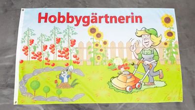 Fahne Flagge Garten Hobbygärtnerin - 90 x 150 cm