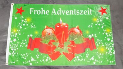 Fahne Flagge Weihnachten Frohe Adventszeit - 90 x 150 cm