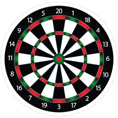 Dartboard Essbar Dart Zuckermasse Tortenbild Tortenaufleger + 4 Muffin