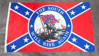 Fahne Flagge Südstaaten - The south will rise again - 90 x 150 cm