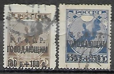 Russland gestempelt Michel-Nummer 169-170a