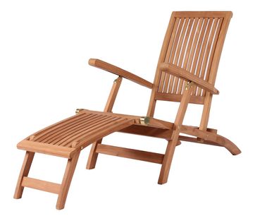 Teakholz Gartenliegestuhl - bene living - Yacht