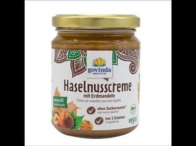 Govinda 6x Haselnusscreme mit Erdmandeln 250g