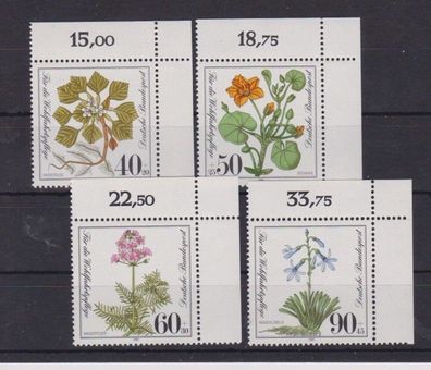 BRD 1981 postfrisch Ecke o.r. MiNr. 1108-1111 Moor-, Sumpfwiesen- und Wasserpflanzen