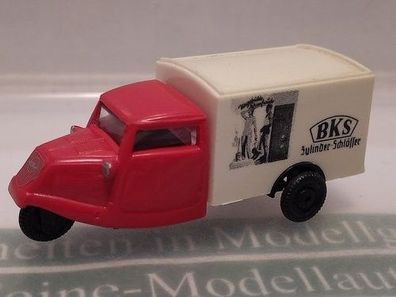 Tempo Dreirad Koffer °BKS Zylinder Schlösser° 1:87 Praline Modellauto