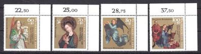 BRD postfrisch MiNr. 1578-1581 Eckrand oben rechts Tafelbilder von M. Schongauer