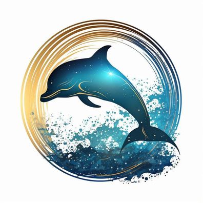 Delfin Wal Essbar Zuckermasse Tortenbild Tortenaufleger + 4 Muffin