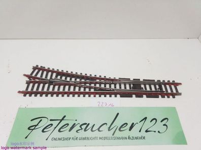 Märklin H0 AC 22716 K-Gleis schlanke Weiche Rechts / 225 mm / 14° 26' / Farbe Klebe
