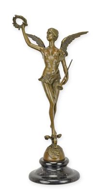 Eine Bronzeskulptur des geflügelten Siegers Replikat Retro Design Dekoration