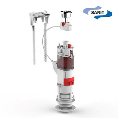 Universal INEO Innengarnitur für Keramikspülkasten, mit 2-Mengen-Taste, chrom