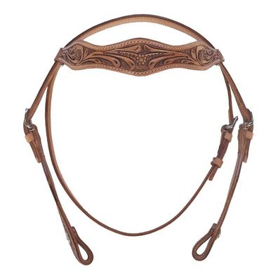 Westerntrense Utah - traditioneller Westernzaum aus Leder, edle Punzierung