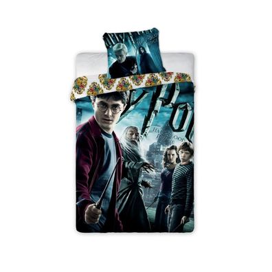 Harry Potter Bettwäsche 140x200 + 70x90 | 100 % Baumwolle | Reißverschluss