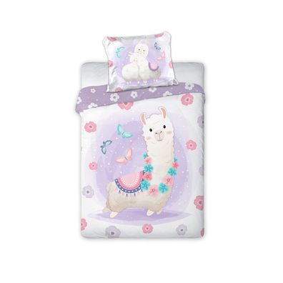 Süßes Lama" Baby-Bettwäsche 100x135 cm von FARO – Komfort und Spaß im Kinderzimmer