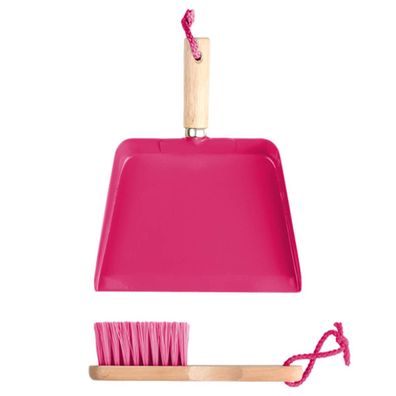 Esschert Design Kinderhandfeger & Kehrblech Pink - FSC® Holz & Metall